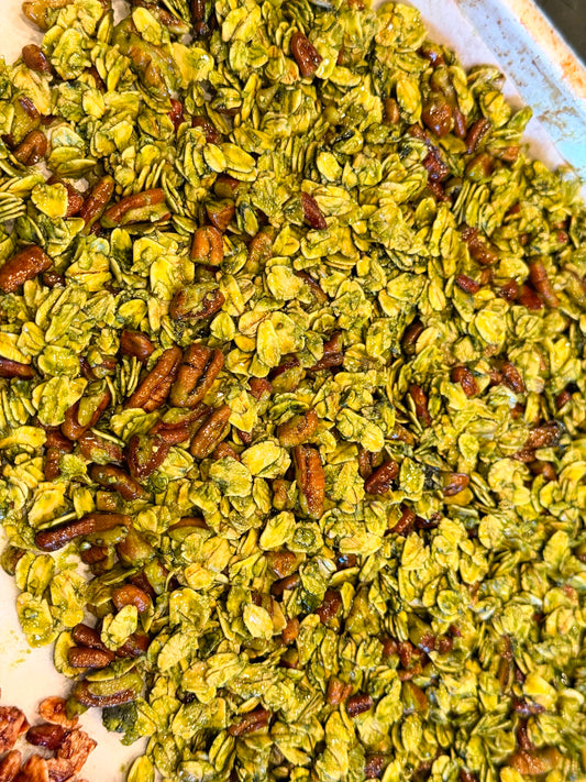 Matcha Strawberry Granola